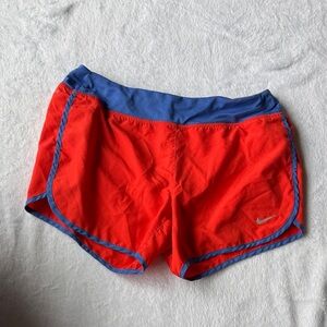 Nike Orange and Blue Running Shorts